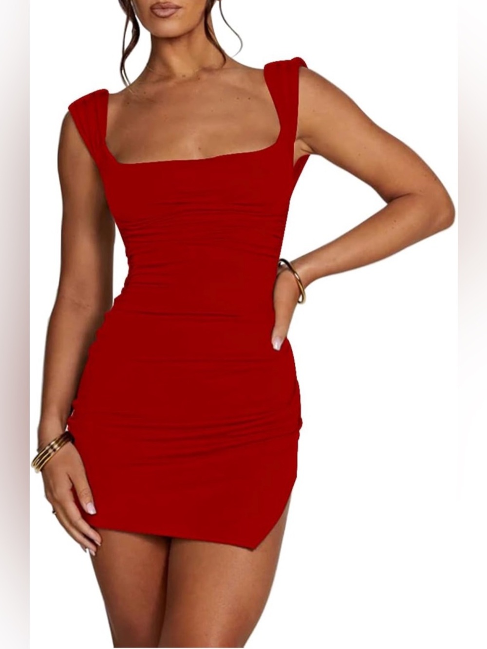 SHESEEWORLD Women's Sexy Summer Sleeveless Tie Waist Back Square Neck Backless
